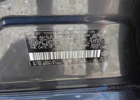 2011 Lexus Is 250 из США, поврежденный, VIN JTHCF5C21B5050867